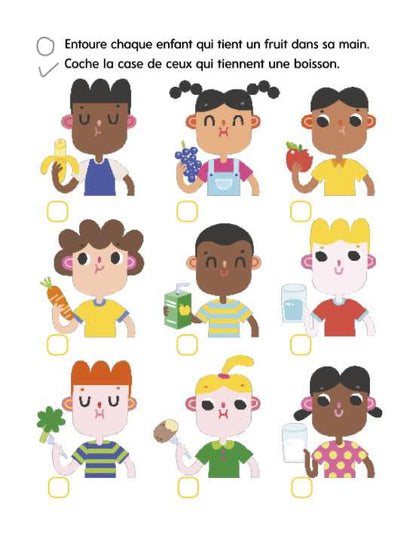 Jeu d'observation pour enfant de maternelle avec illustrations à examiner