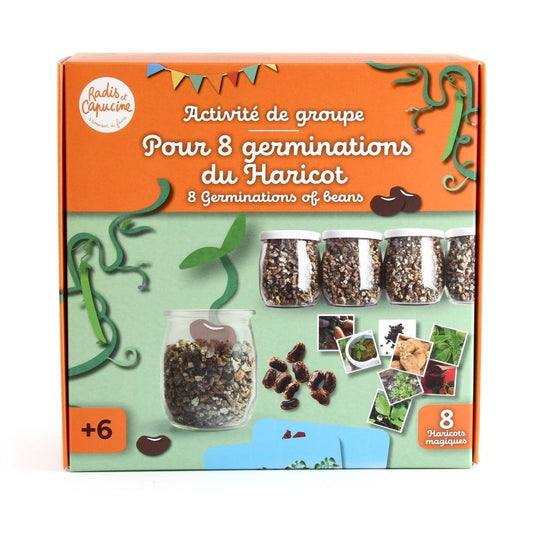 Kit Germination du Haricot – Activité Anniversaire Nature pour 8 Enfants | Made in France Radis et Capucine