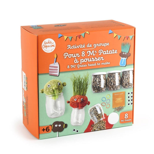 Kit Créatif Monsieur Patate – 8 Têtes à Faire Pousser | Activité Anniversaire Enfant Radis et Capucine
