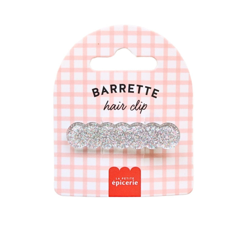 Barrette Curvy Moonlight argentée pailletée – La Petite Épicerie LA PETITE EPICERIE