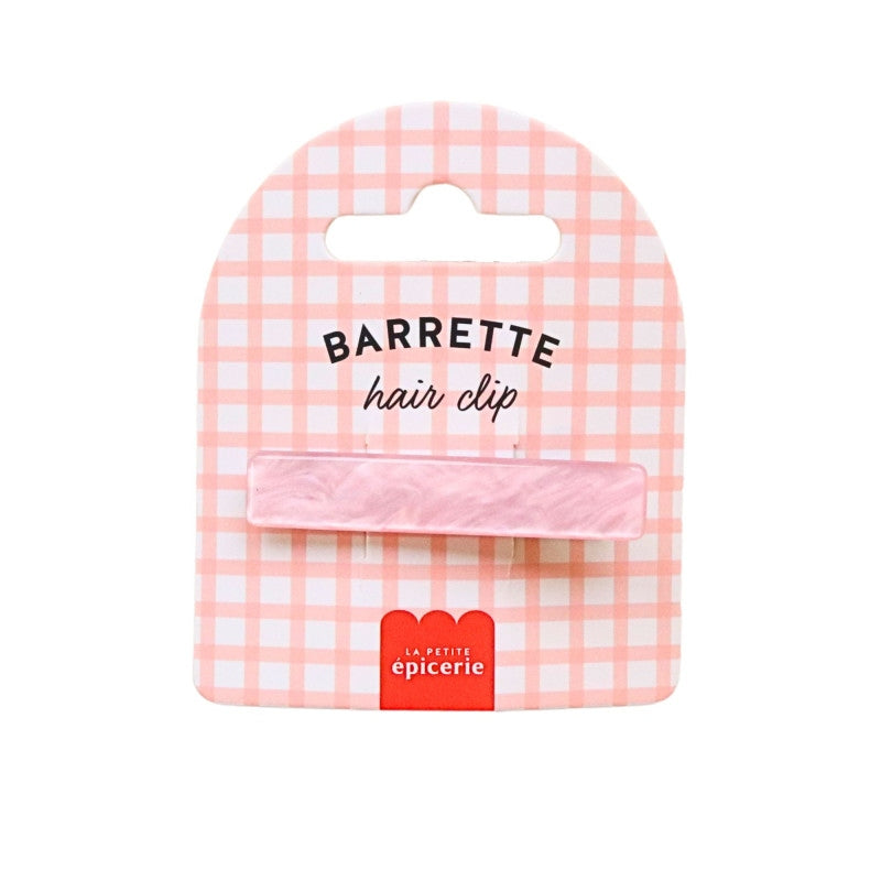 Barrette Iconic Aquarelle rose nacré – Joy Cadeaux (5,5 cm) LA PETITE EPICERIE