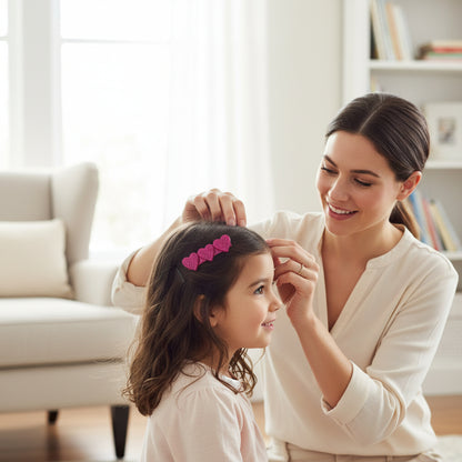 Barrette Cœur Fuchsia en acétate – La Petite Épicerie (5,5 cm) LA PETITE EPICERIE