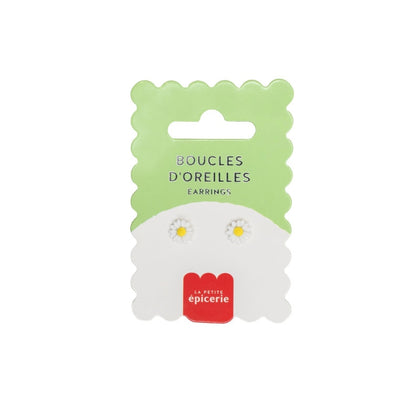 Boucles d’oreilles Pâquerette en porcelaine – Bijou bohème délicat | La Petite Épicerie LA PETITE EPICERIE