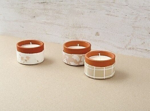 Kit FIMO Home Déco – Créez 3 Bougeoirs DIY Effet Terre Cuite GRAINE CREATIVE