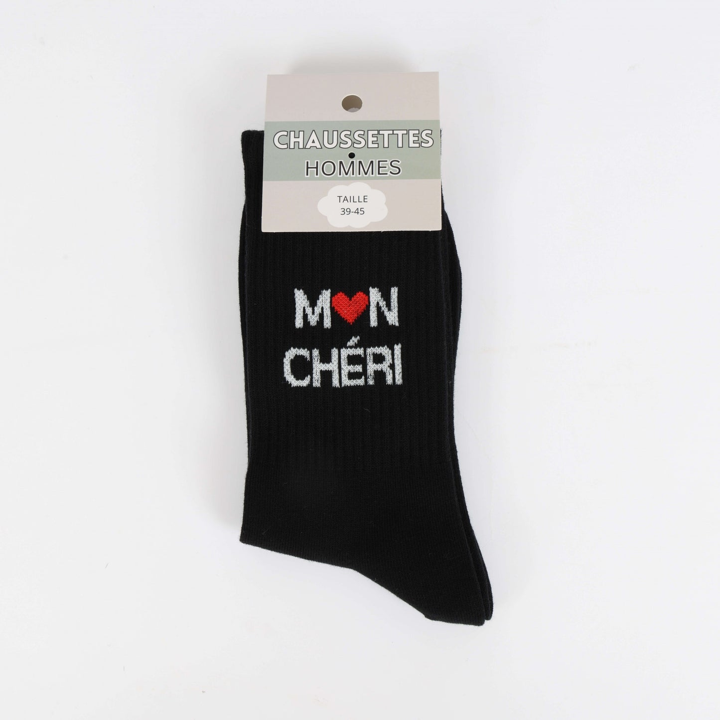 Chaussettes Homme “MON CHÉRI” – Cadeau Amoureux (39-45) JOY!