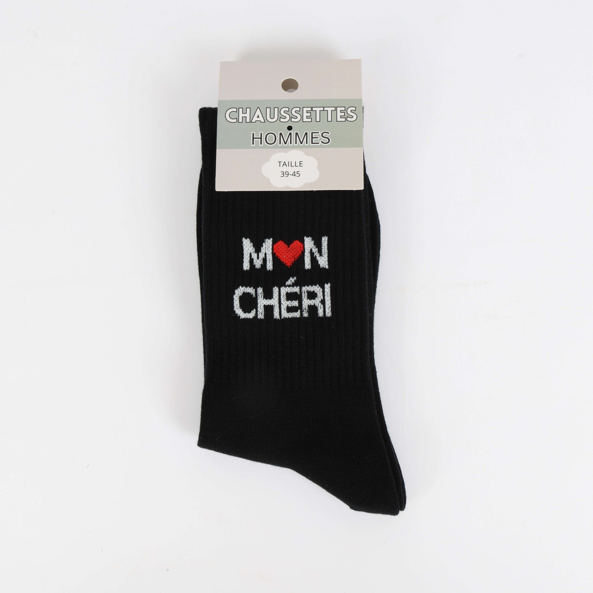 Chaussettes Homme “MON CHÉRI” – Cadeau Amoureux (39-45) JOY!