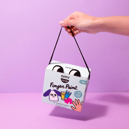OMY – Box peinture à doigts + tablier – Kit créatif bébé dès 18 mois omy