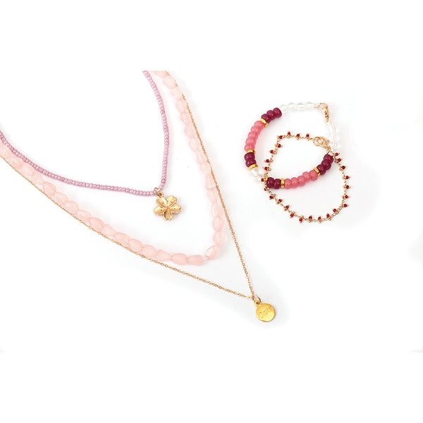 Kit Bijoux DIY & Relax Quartz Rose – Collier et Bracelet à Créer Soi-même GRAINE CREATIVE