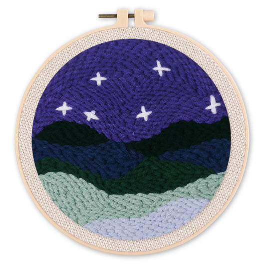 Kit Punch Needle DIY Paysage sous les Etoiles