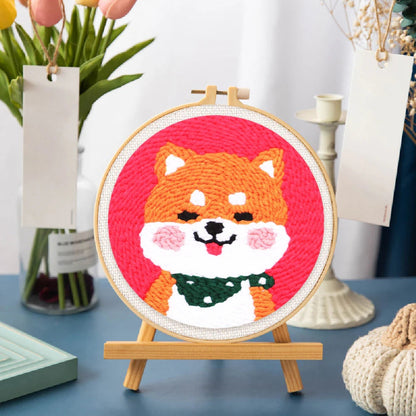 Punch Needle Chien Shiba Inu Figured'art