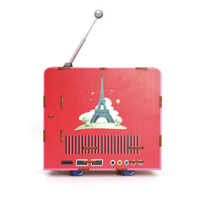 Maquette 3D Bois TV Paris – Mini TV Lumineuse Parisienne à Construire GRAINE CREATIVE