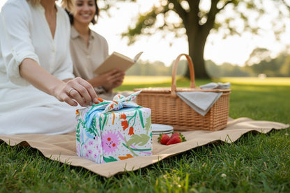 Furoshiki Licornes en coton – Emballage cadeau zéro déchet (4 tailles) Machatatelier