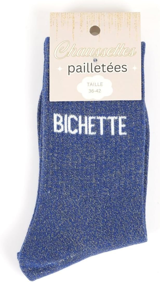 Coffret Team Pipelette – Chaussettes à paillettes Pipelette, Bichette, Chieuse | Box 3 paires JOY!