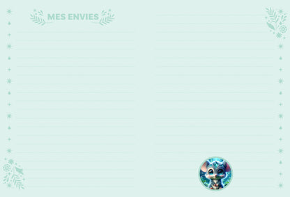 Cadenas en forme de cœur de cristal pour fermer le carnet secret Fantasy Dreams