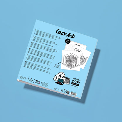 Cozy Art – Cahier de coloriage “Super Market” – 28 pages détachables kawaii (21×21 cm) omy