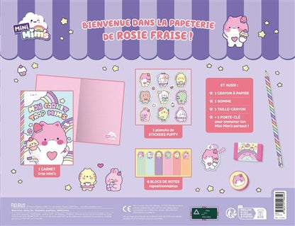 Carnet illustré inclus dans le coffret Rosie Fraise