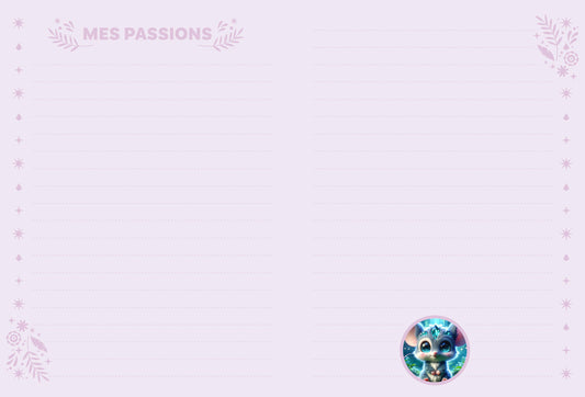 Carnet secret Fantasy Dreams avec créature féerique et détails scintillants sur la couverture