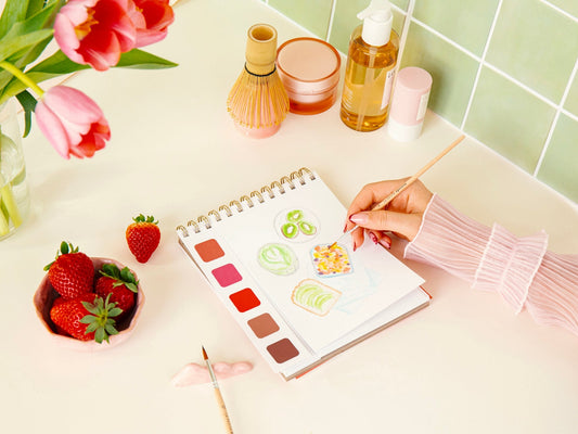 Travel Book Self-Care – Carnet aquarelle bien-être avec 20 cartes postales à peindre la petite epicerie