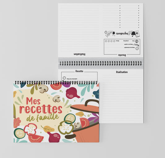 Carnet pour écrire et organiser ses recettes maison