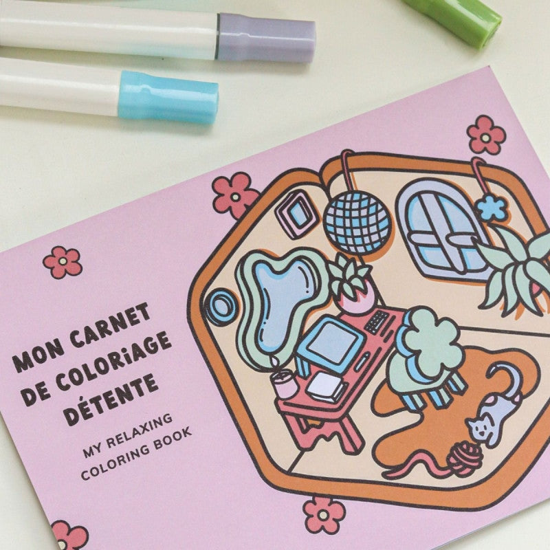 Kit DIY Home Déco – Carnet de Coloriage Détente (Kawaii & Mandala) + 8 feutres alcool | La Petite Épicerie LA PETITE EPICERIE