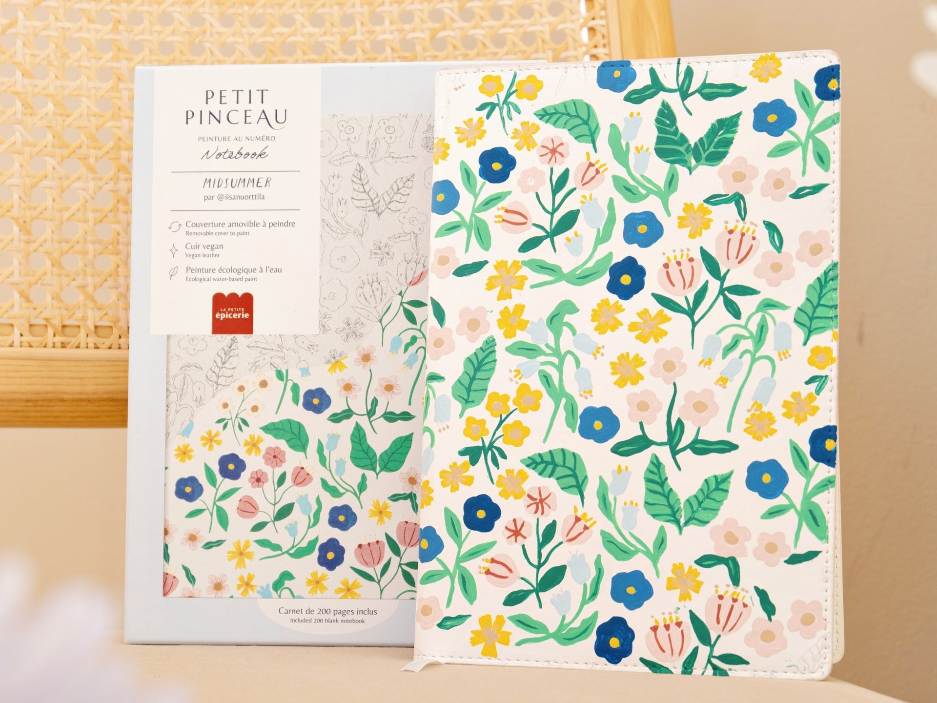 Carnet à peindre Midsummer illustration florale Petit Pinceau