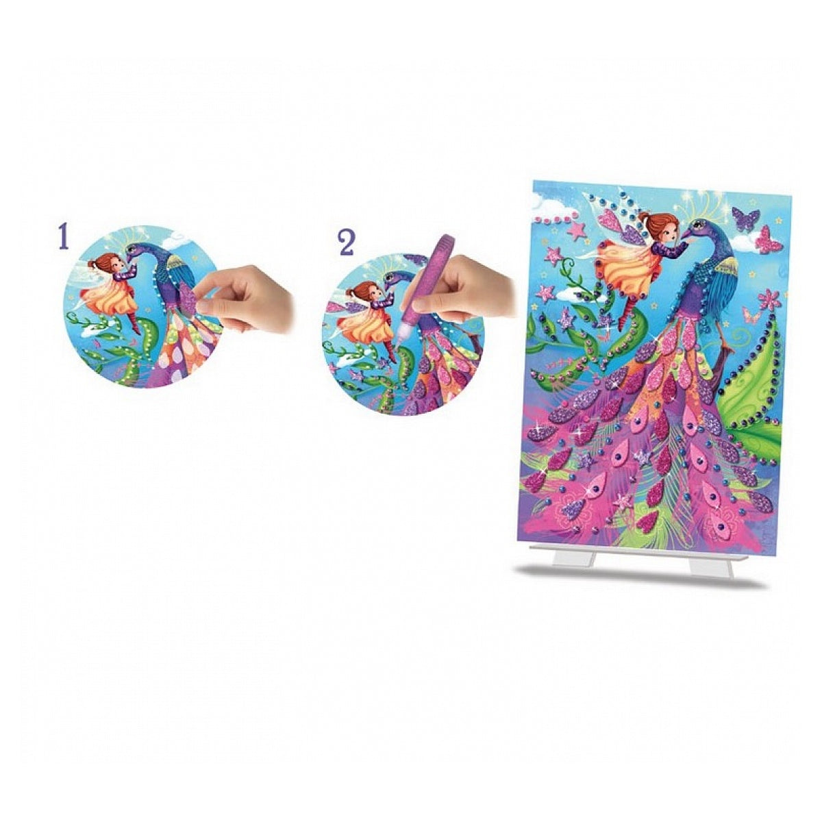 Coffret cartes à créer Féeries scintillantes – 6 cartes créatives enfant 5 ans+ – Créa Lign Créa lign