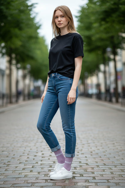 chaussettes audacieuse portees look moderne femme
