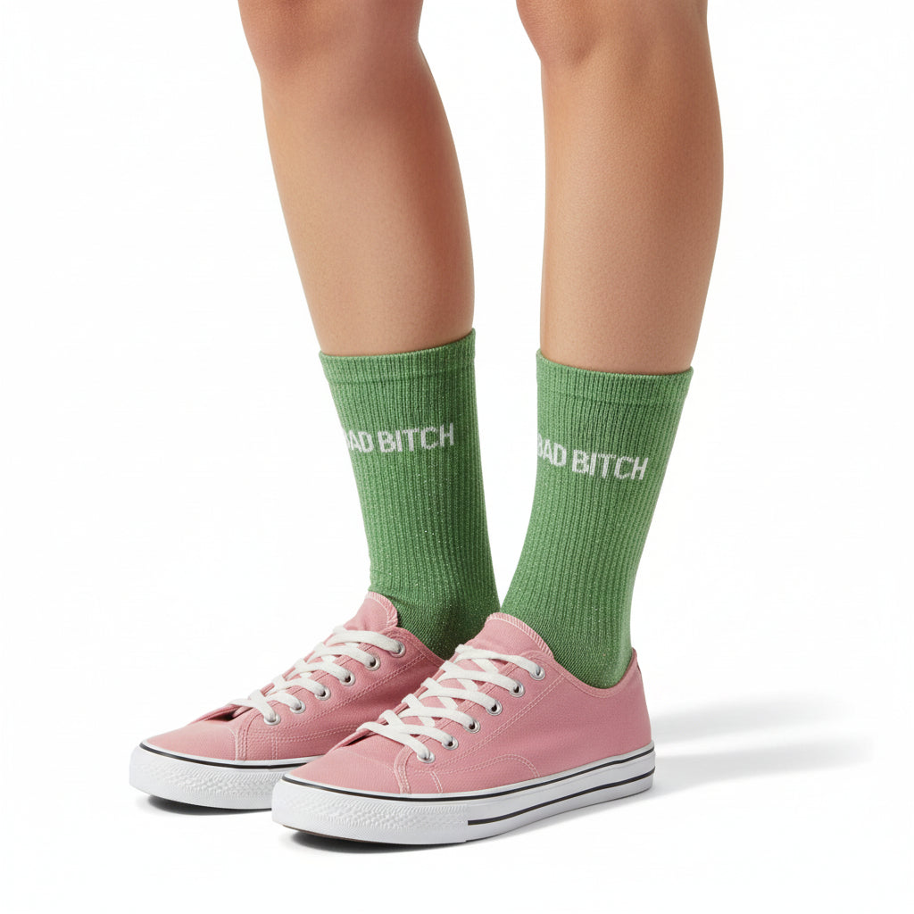 chaussettes bad bitch portées look fun femme
