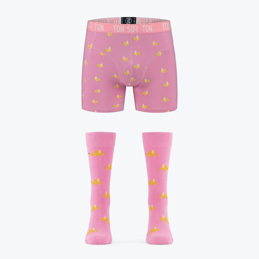Chaussettes & Boxer Banane en Coton Bio – Cadeau Homme Original Ton sur Ton