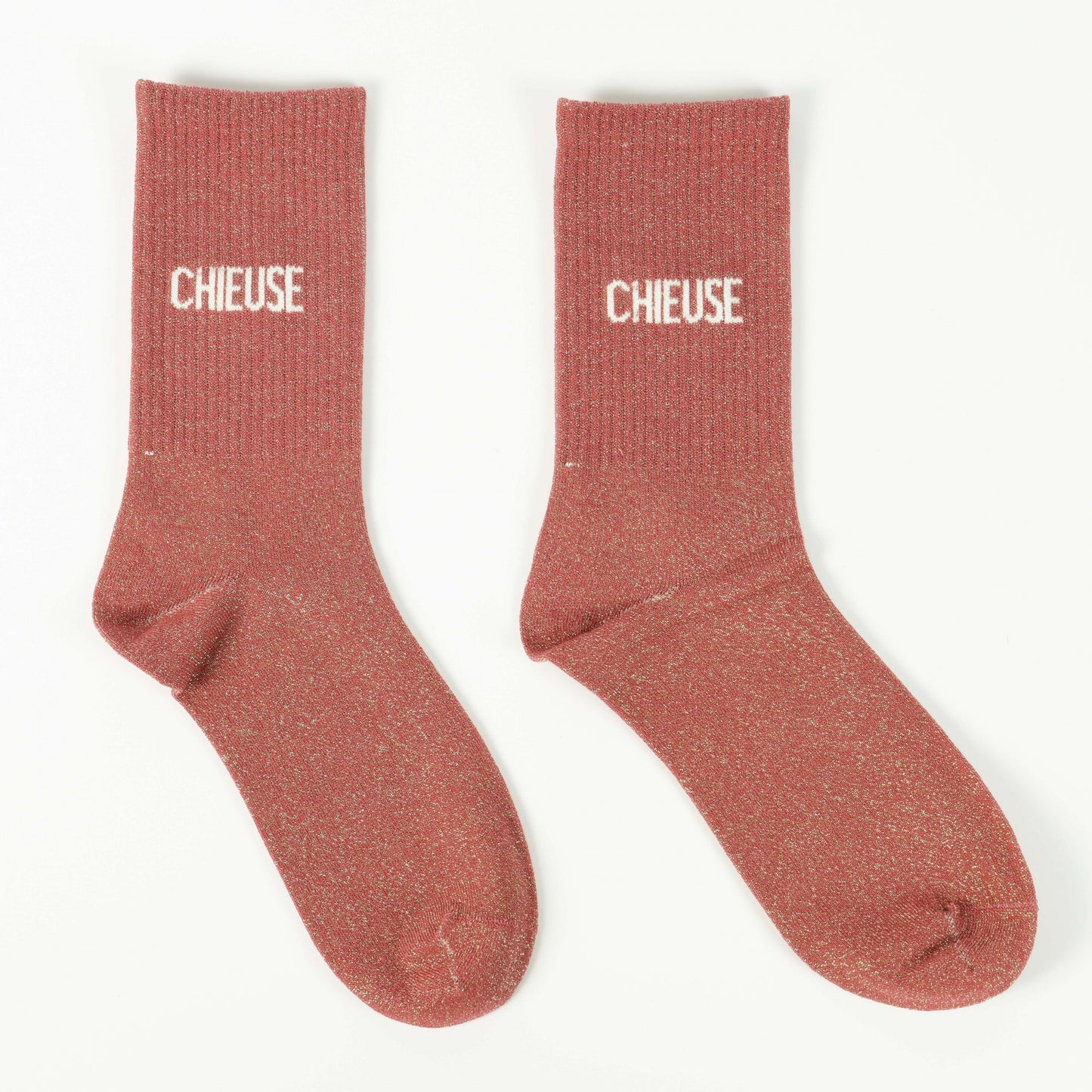 chaussettes chieuse rouge femme 36 42 paillettes