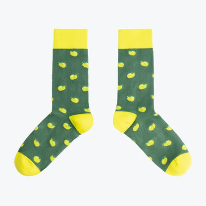 Chaussettes & Boxer Easy Peasy Citron – Coton Bio – Cadeau Homme Original Ton sur Ton