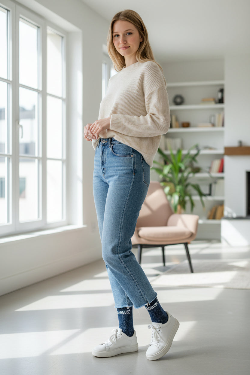 chaussettes courageuse portées style fun femme