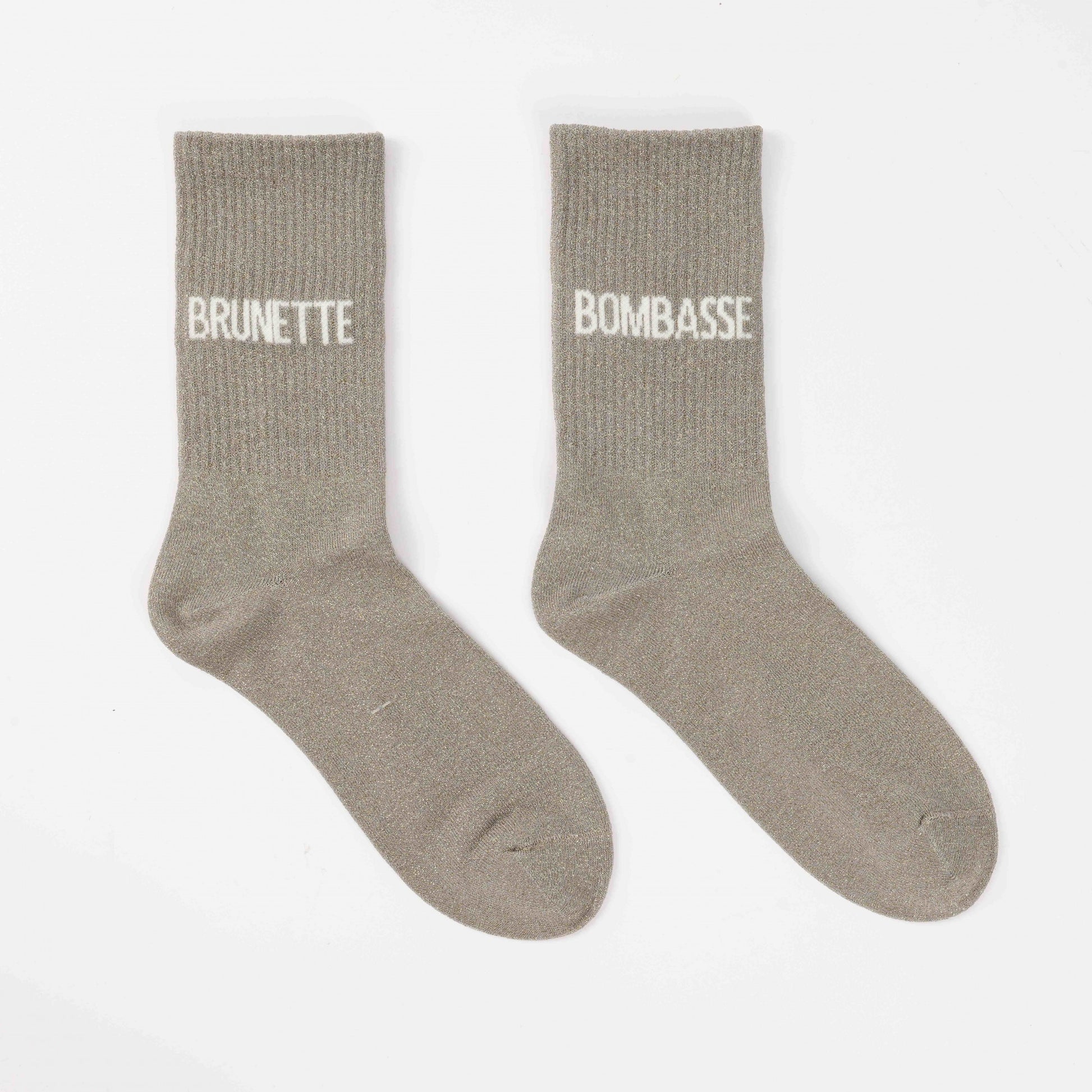 Chaussettes Dépareillées BRUNETTE / BOMBASSE à Paillettes (36-42) JOY!