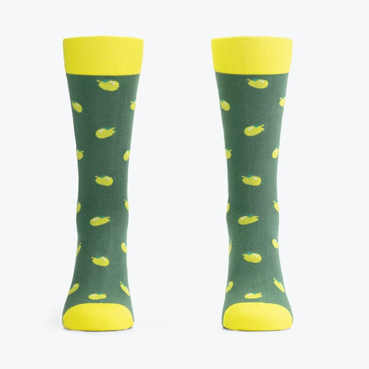 Chaussettes & Boxer Easy Peasy Citron – Coton Bio – Cadeau Homme Original Ton sur Ton