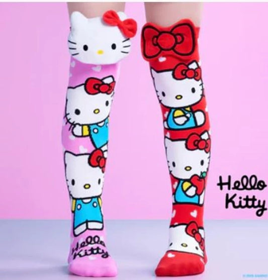 MADMIA – Chaussettes Hello Kitty 3D – Mi-bas dépareillés kawaii MADMIA