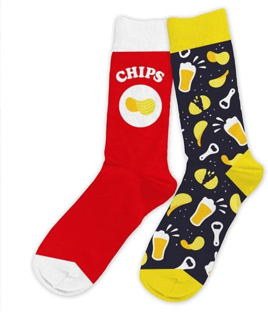 chaussettes humoristiques chips apéro adulte idée cadeau