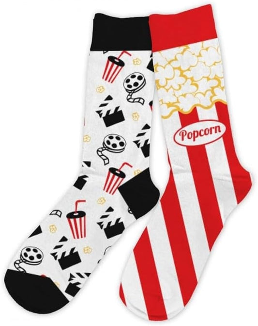 chaussettes humoristiques ciné popcorn adulte idée cadeau