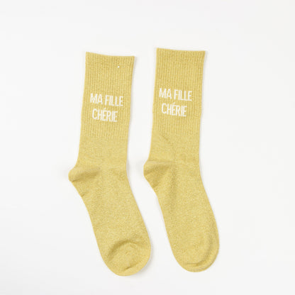 chaussettes ma fille cherie femme 36 42 paillettes