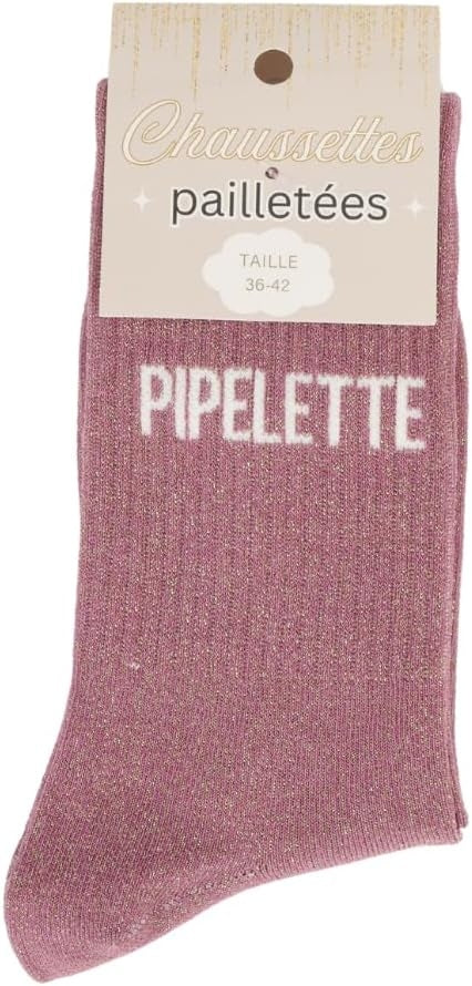 Coffret Team Pipelette – Chaussettes à paillettes Pipelette, Bichette, Chieuse | Box 3 paires JOY!