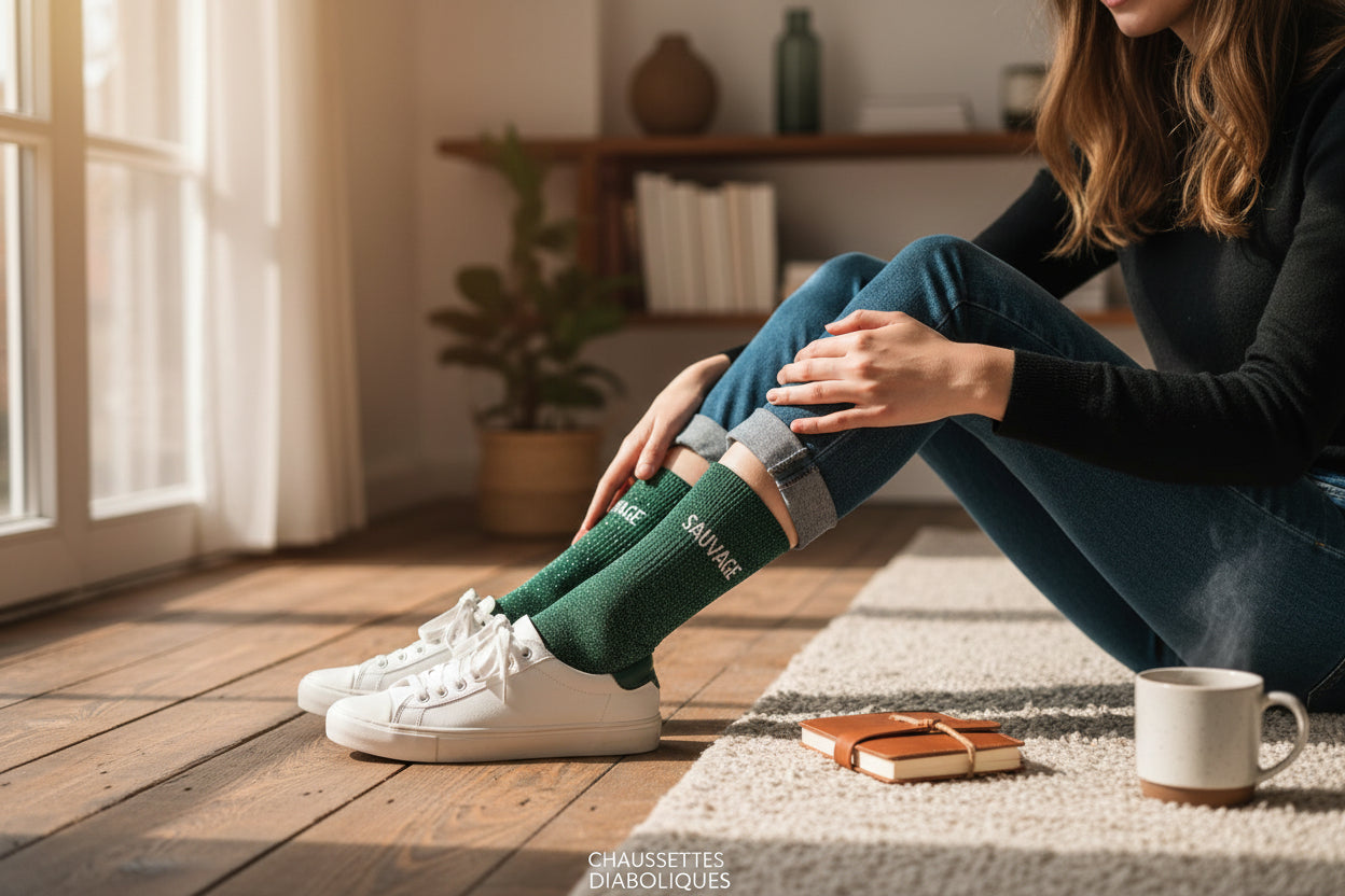 chaussettes sauvage portees look fun femme