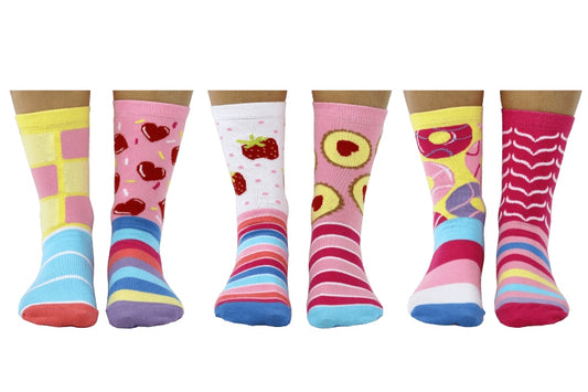 Coffret cadeau chaussettes fantaisie Cake Box – 6 chaussettes femme 37-42 UNITED ODDSOCKS United Oddsocks