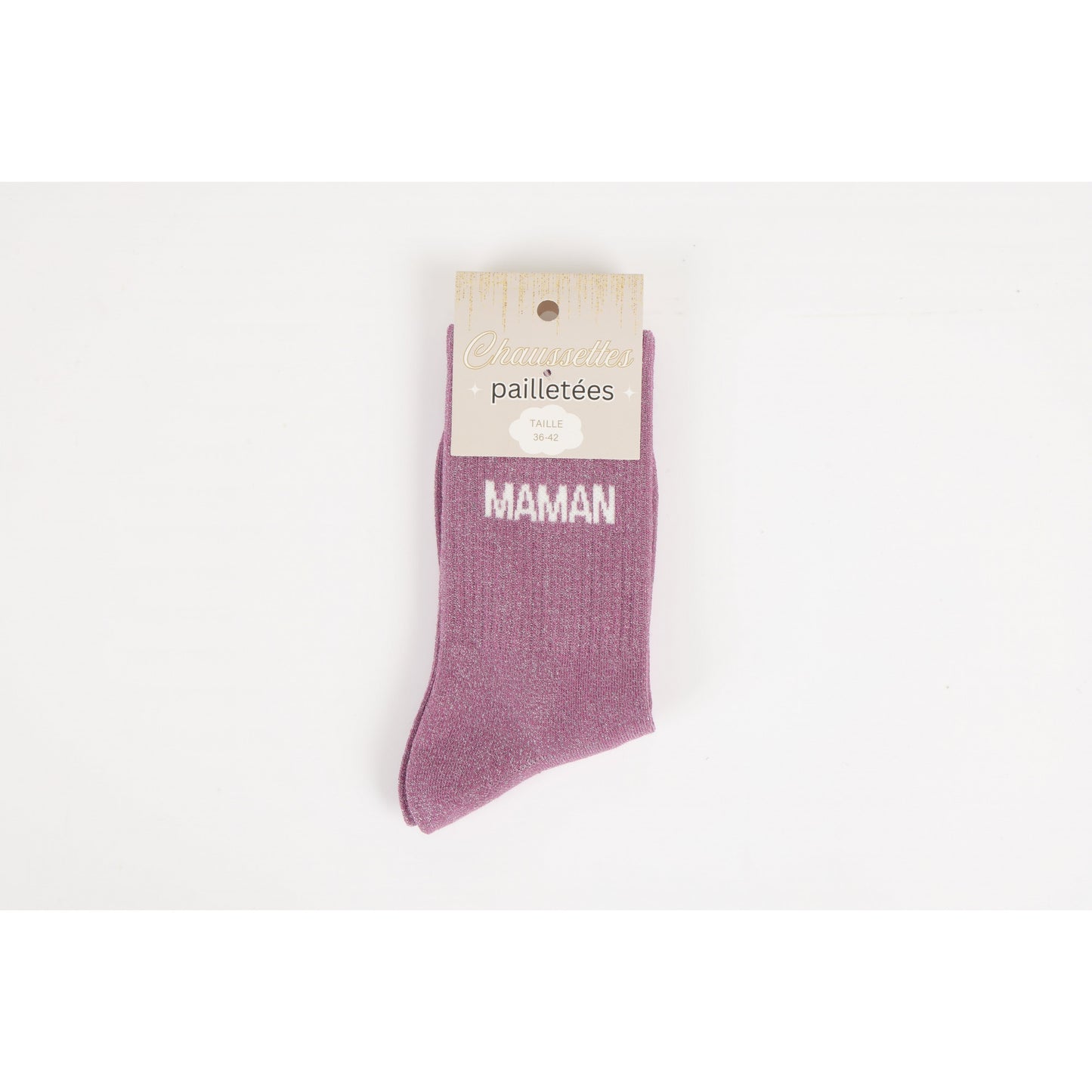 Coffret Maman – Chaussettes à paillettes Love Maman, Je t’aime | Box 3 paires JOY!