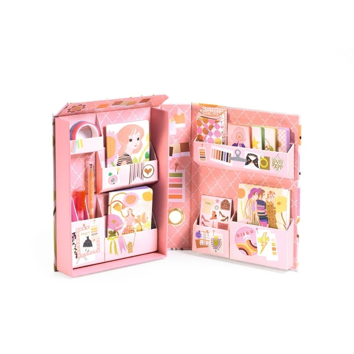 Boîte de papeterie sur le thème de la mode pour enfants