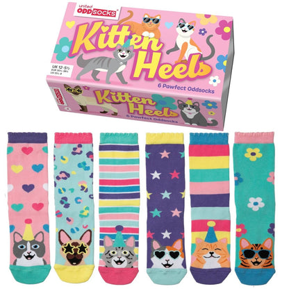 KITTEN HEELS – Coffret 6 Chaussettes Dépareillées | United Oddsocks | Taille 37-42 United Oddsocks