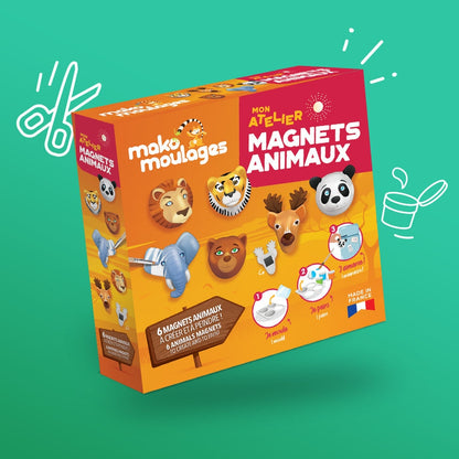 Mako moulages – Mon Atelier Magnets Animaux | Kit créatif DIY enfants dès 5 ans Mako moulage