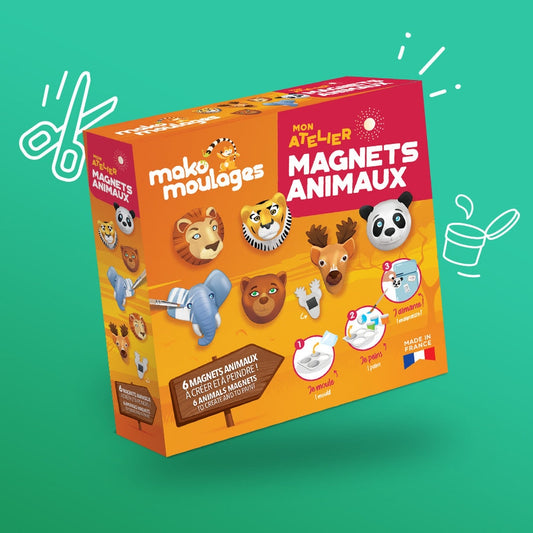 Mako moulages – Mon Atelier Magnets Animaux | Kit créatif DIY enfants dès 5 ans Mako moulage