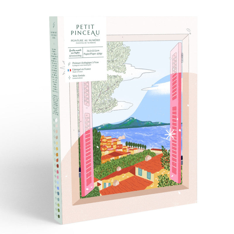 Coffret Petit Pinceau Fenêtre Ouverte sur Naples illustré par Limistic