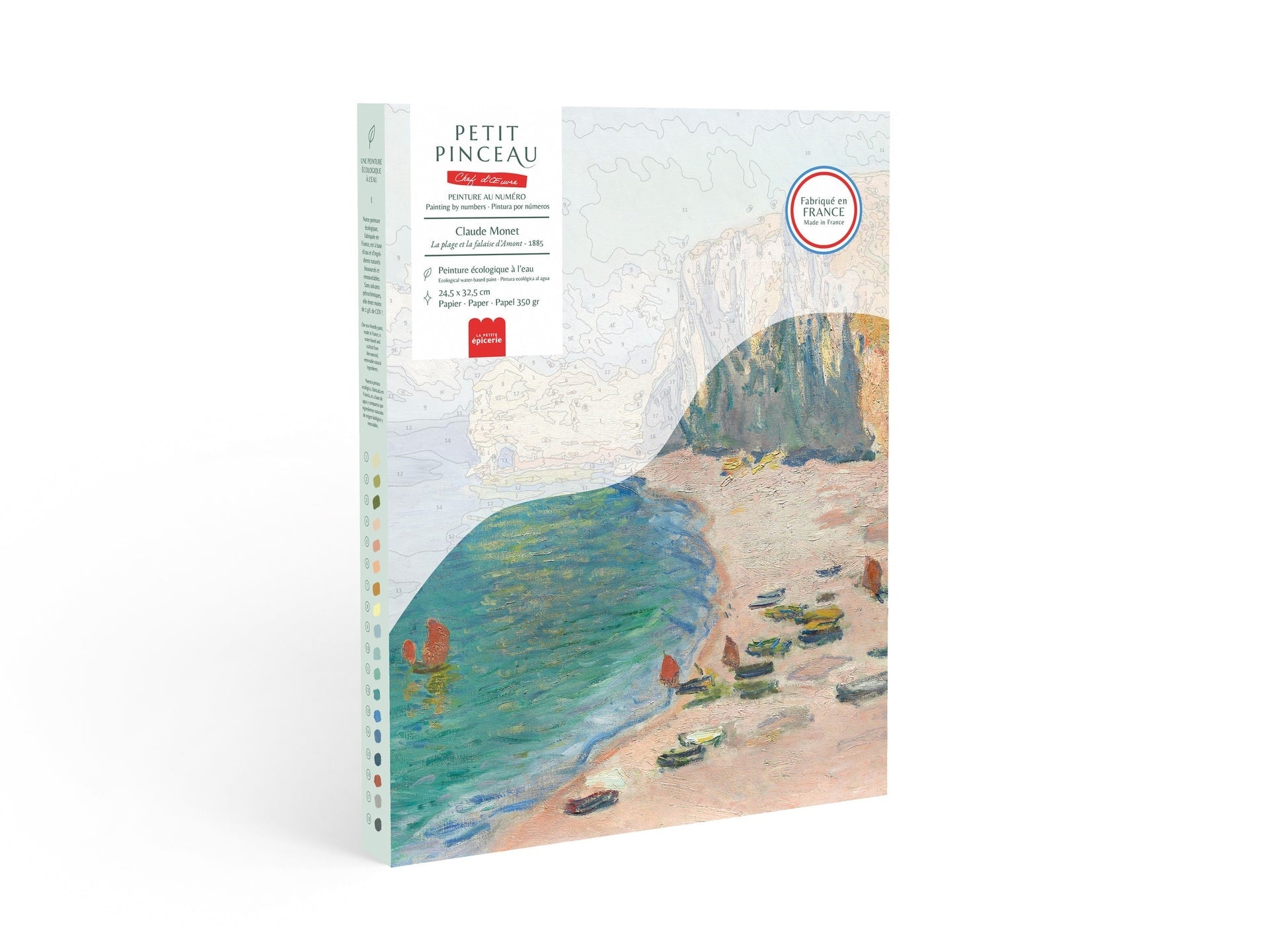 Coffret Peinture au Numéro La Plage et la Falaise d’Amont – Claude Monet LA PETITE EPICERIE