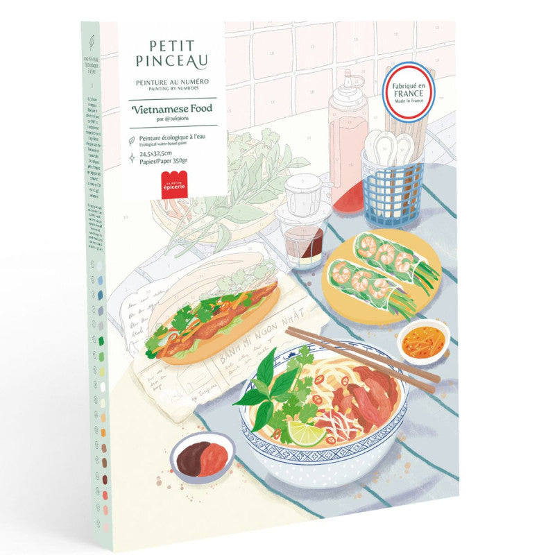 Coffret peinture au numéro Vietnamese Food illustré par Jayne Wong