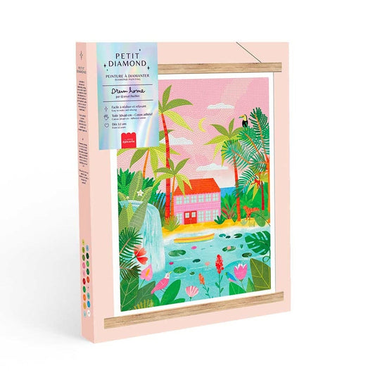 Coffret Petit Diamond Dream Home – Kit Diamond Painting Maison Tropicale 30x40 cm LA PETITE EPICERIE